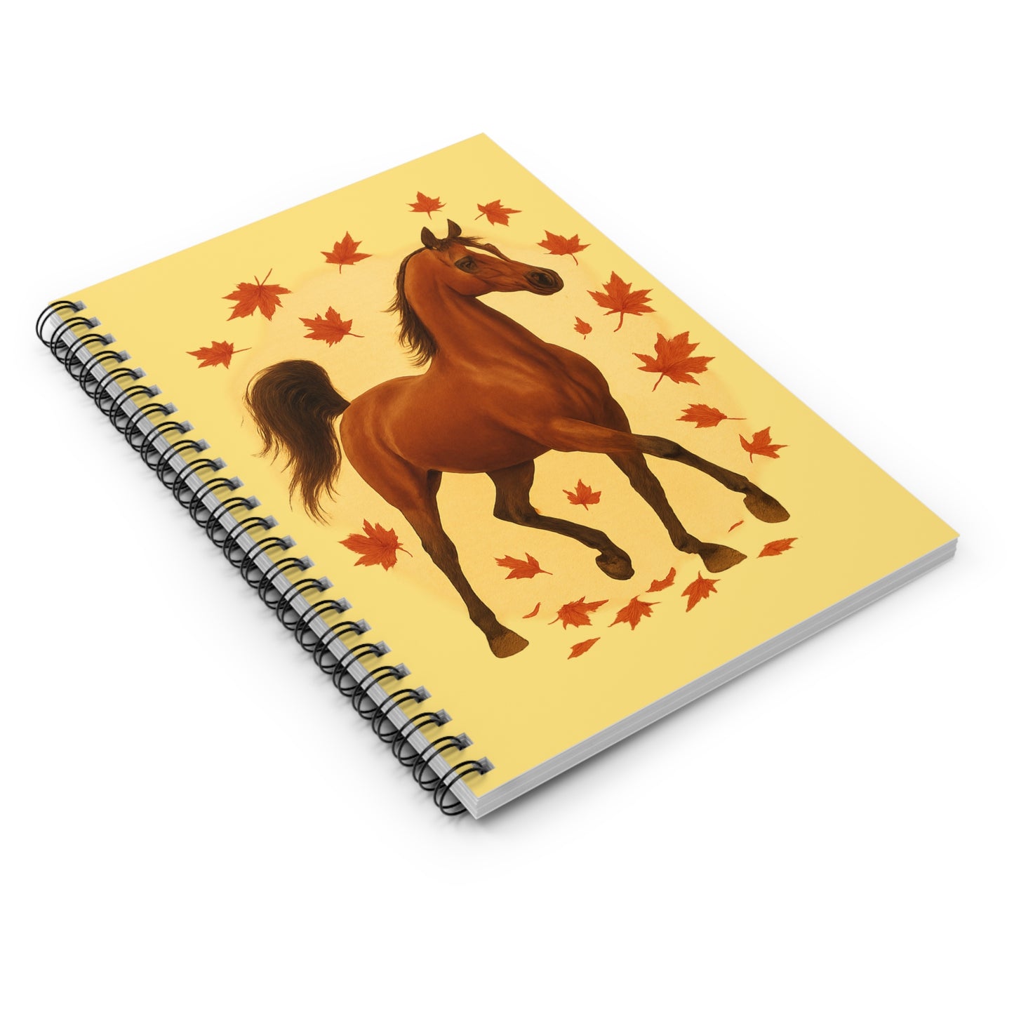 Prancing Horse Themed Spiral Notebook - Ruled Line