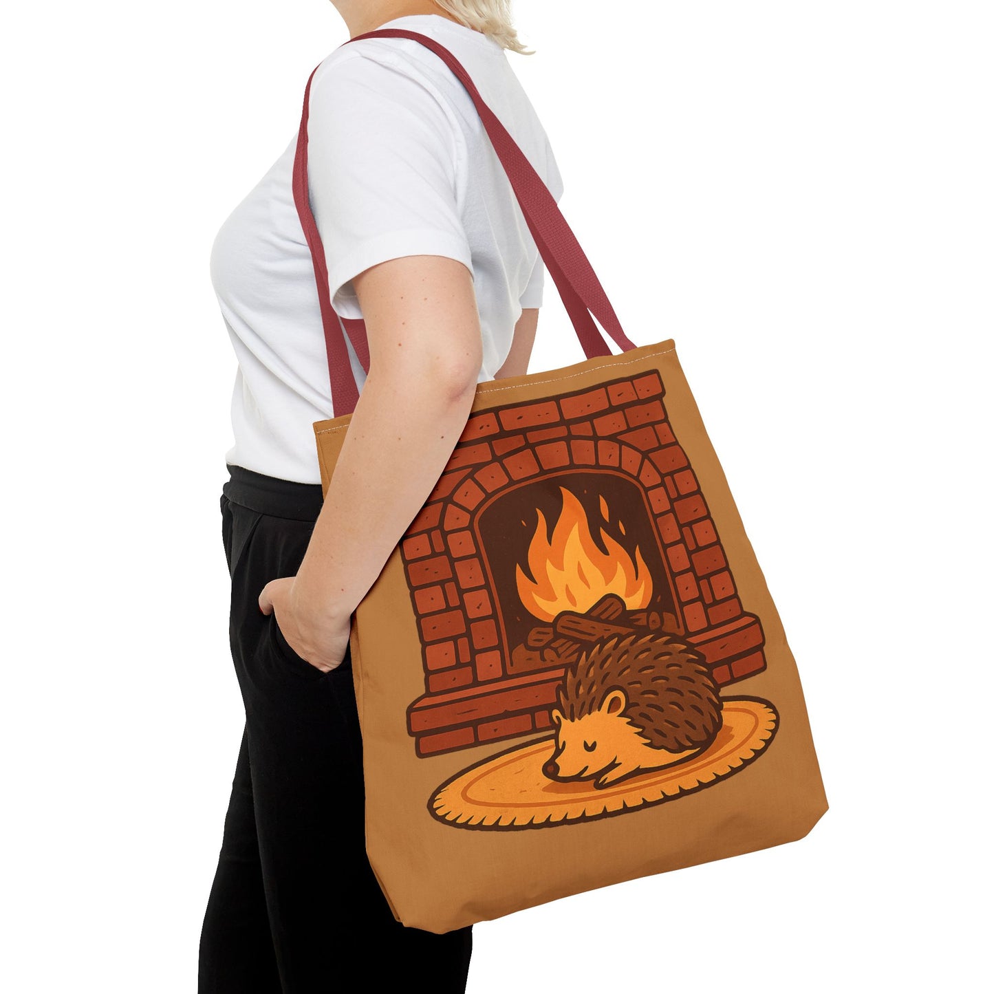 Fireside Spines Cozy Autumn Tote Bag
