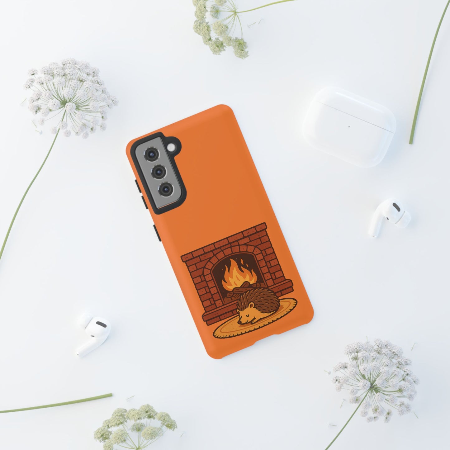 Fireside Spines Cozy Autumn Hedgehog Phone Case