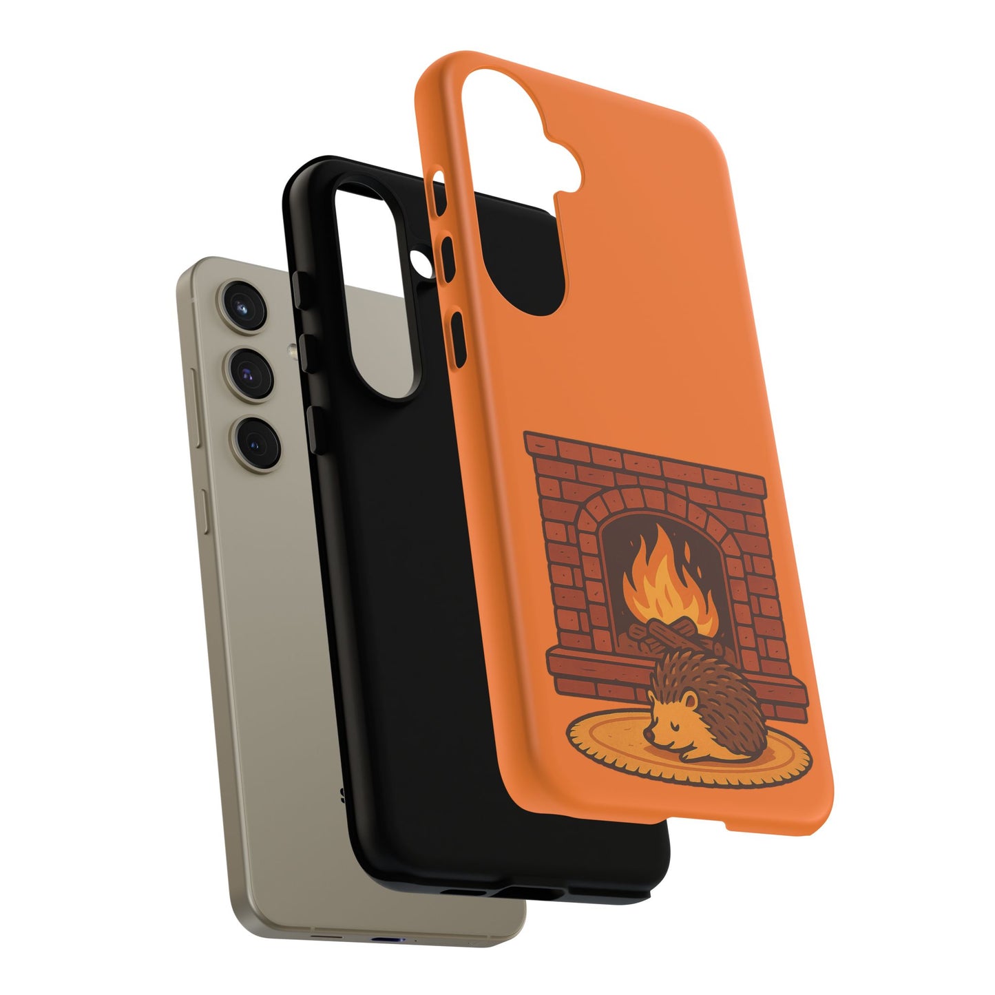 Fireside Spines Cozy Autumn Hedgehog Phone Case