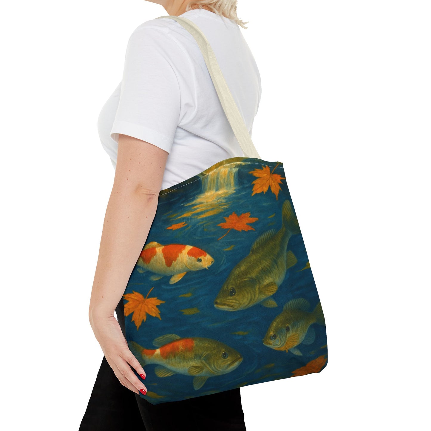 Fall Fish Print Tote Bag