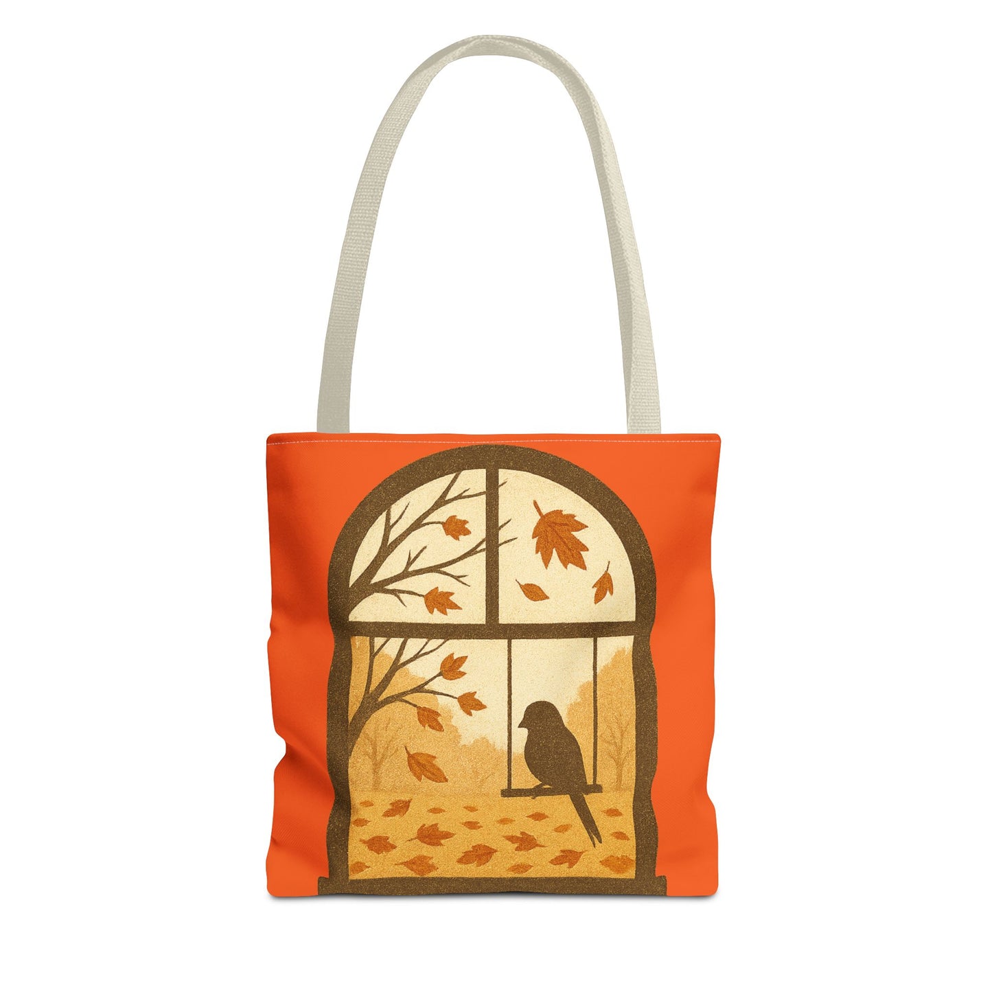 Bird In The Window Autumn Themed Tote Bag