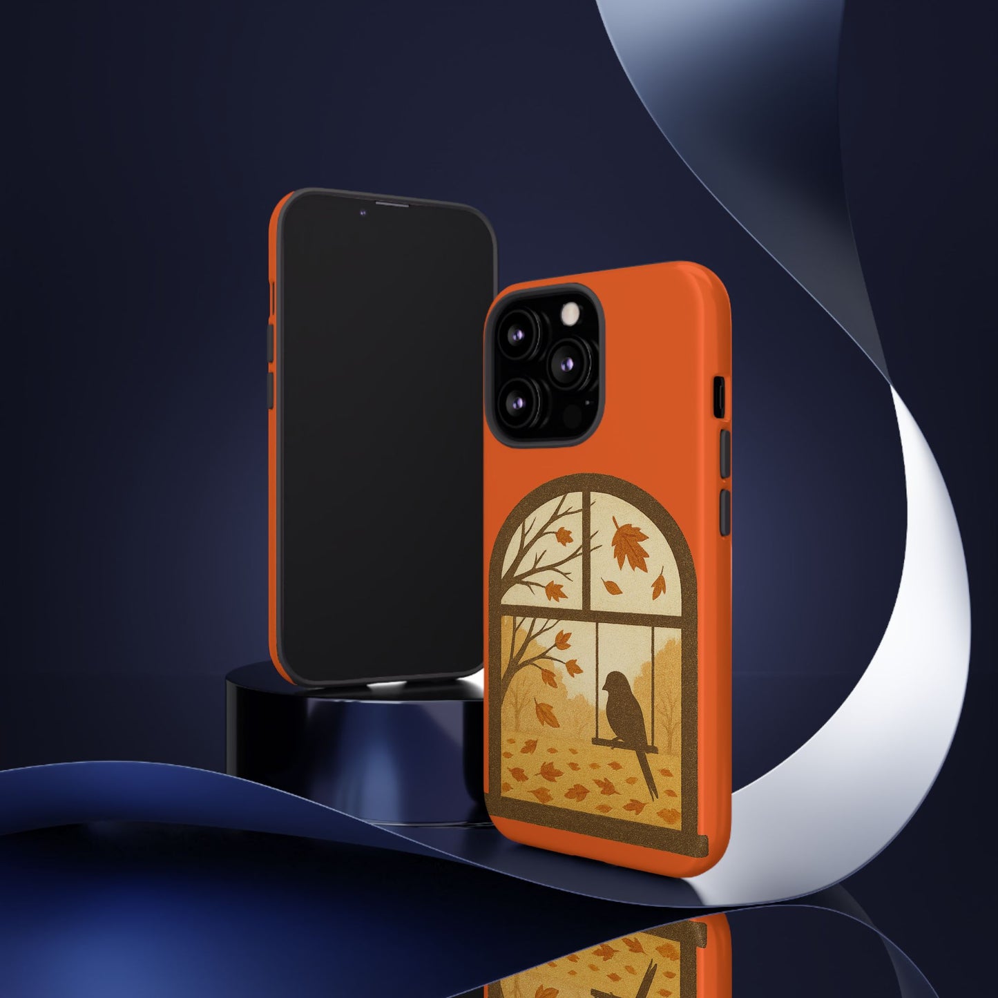 Bird In The Window Autumn Themed Phone Case
