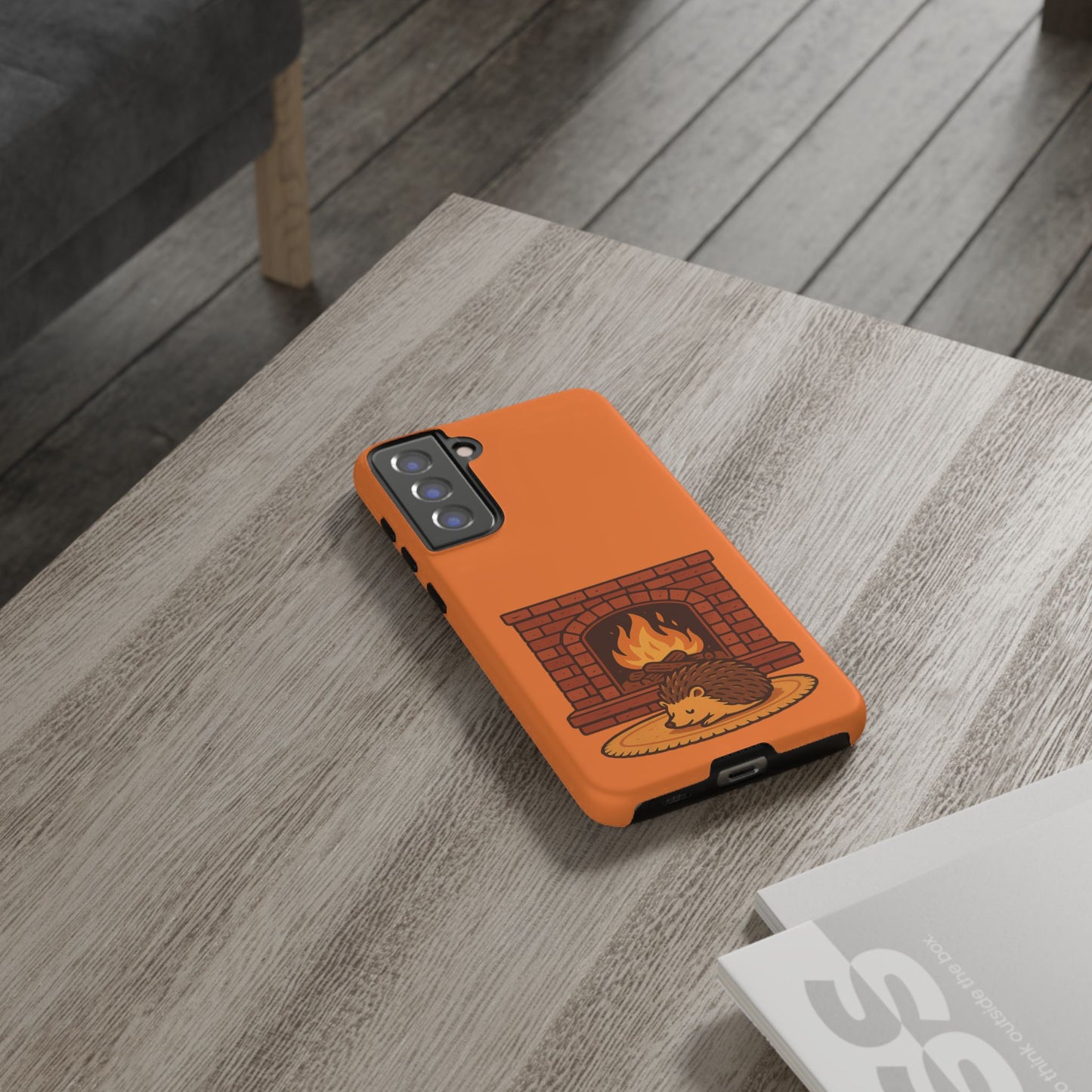 Fireside Spines Cozy Autumn Hedgehog Phone Case