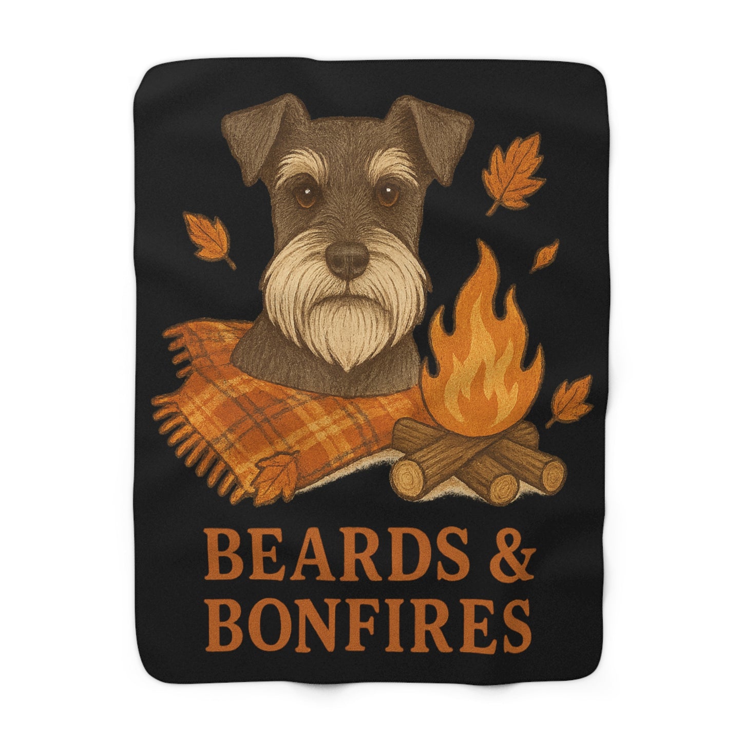 Beards and Bonfires Autumn Sherpa Fleece Blanket