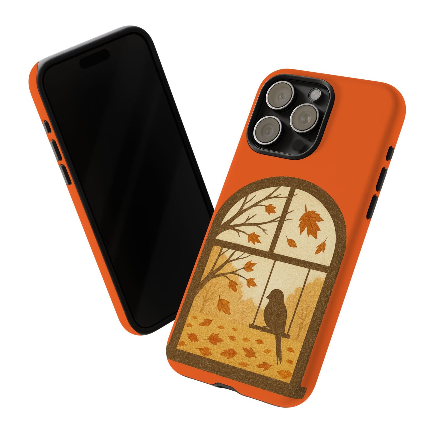 Bird In The Window Autumn Themed Phone Case