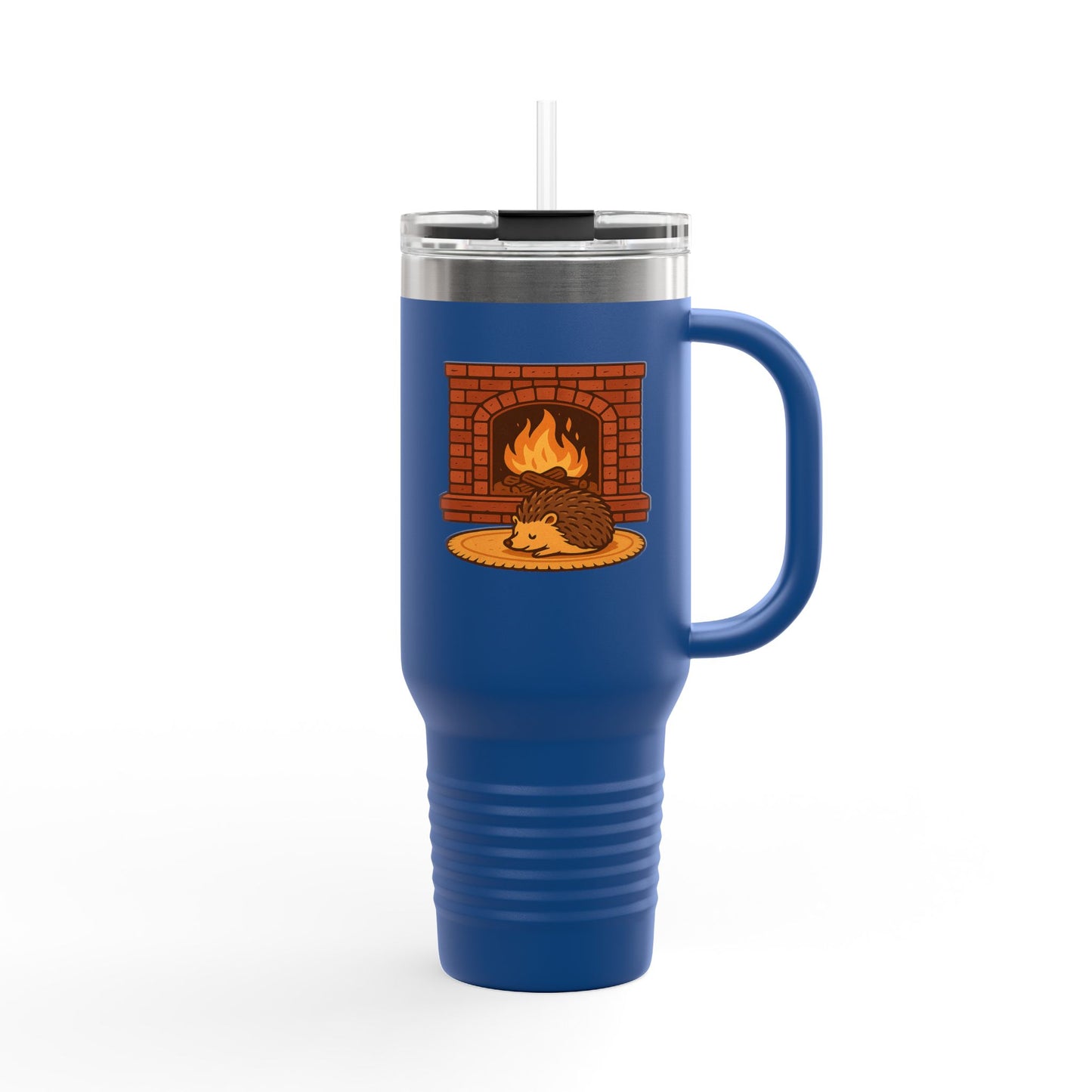 Fireside Spines Cozy Autumn Travel Mug