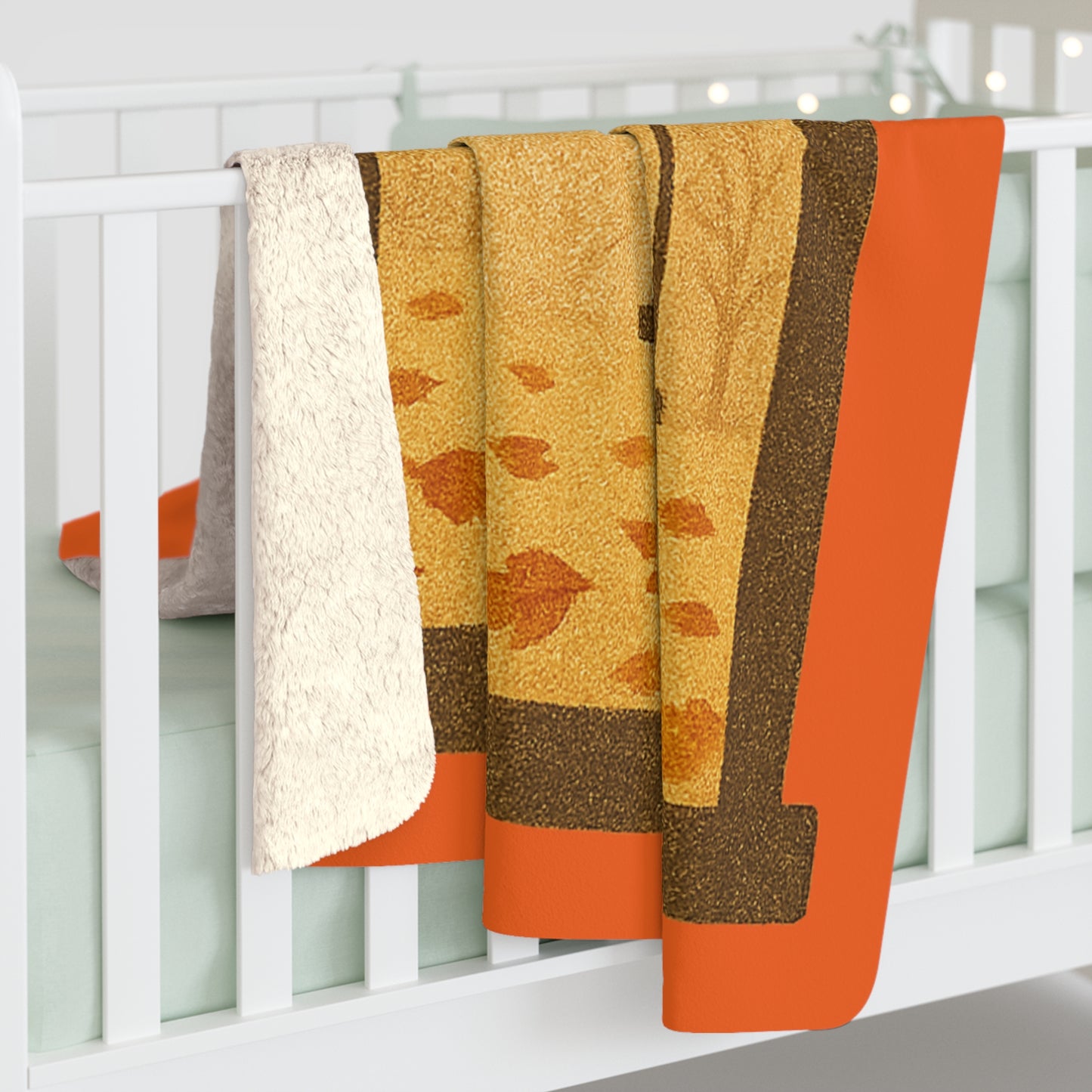 Bird In The Window Autumn Themed Sherpa Fleece Blanket