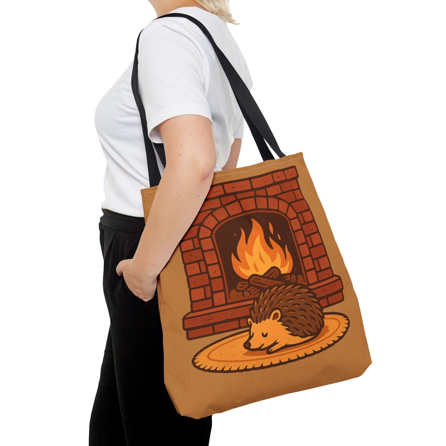 Fireside Spines Cozy Autumn Tote Bag