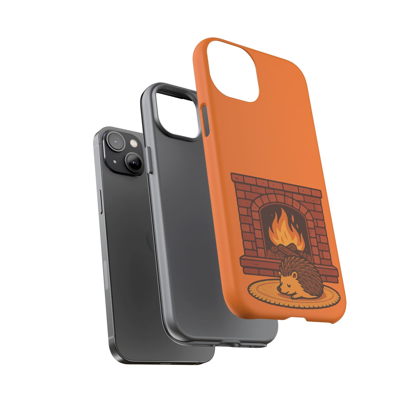 Fireside Spines Cozy Autumn Hedgehog Phone Case