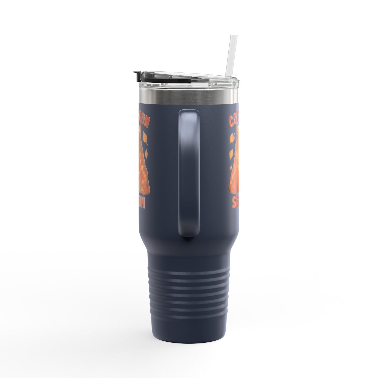 Cozy Coon Season Cat Travel Mug