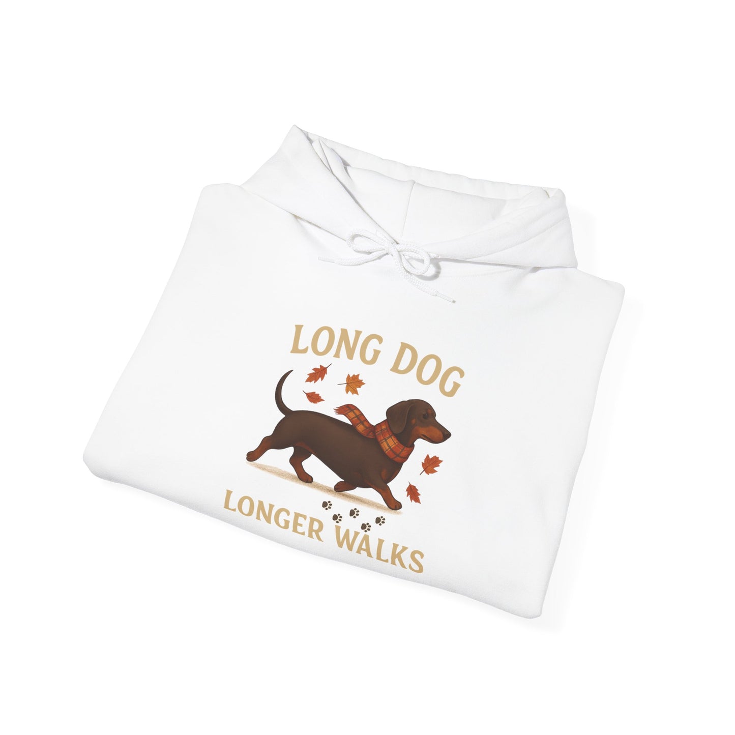 Long Dog Longer Walks Autumn Themed Hoodie
