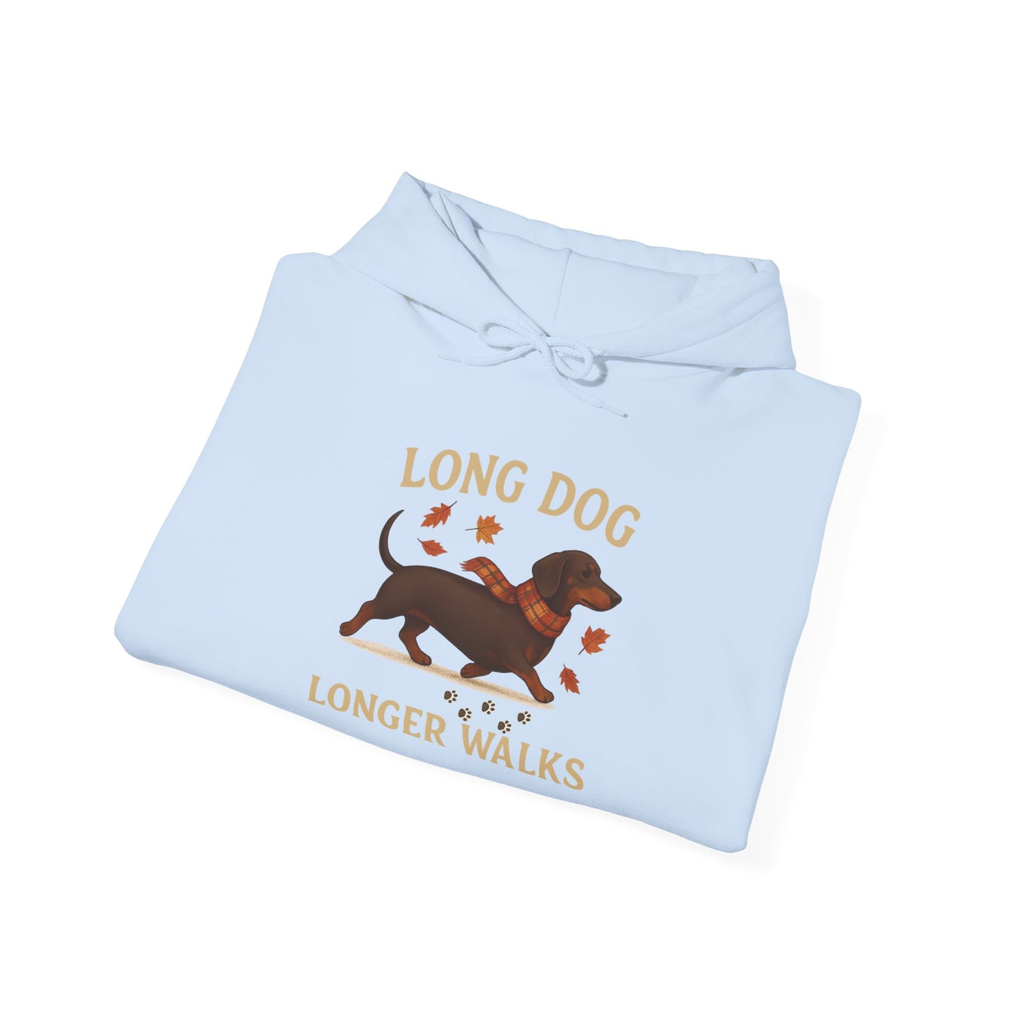 Long Dog Longer Walks Autumn Themed Hoodie
