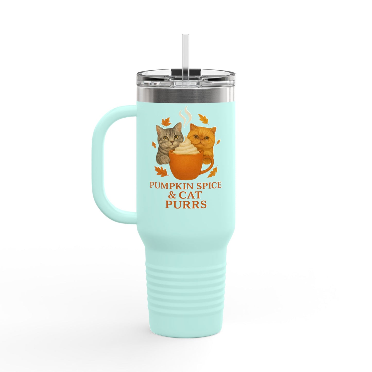 Pumpkin Spice and Cat Purrs Travel Mug