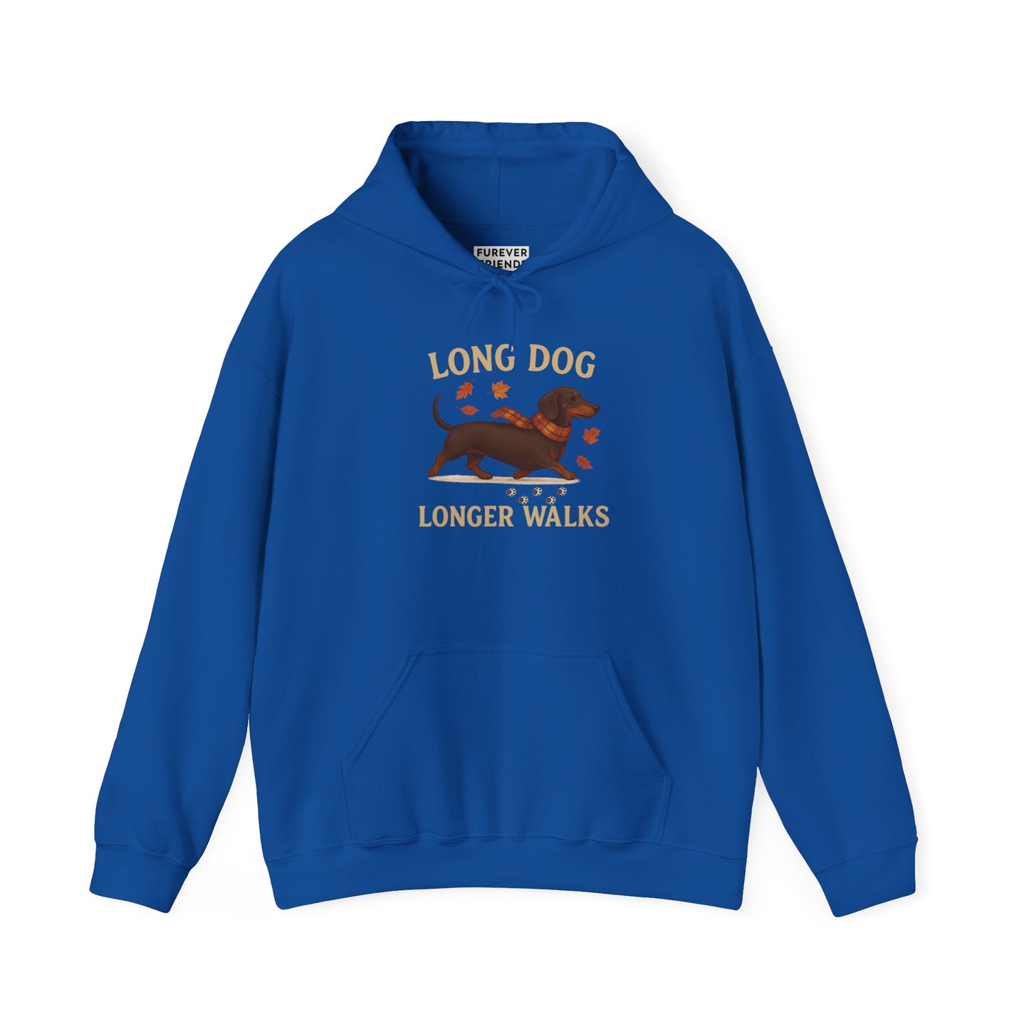 Long Dog Longer Walks Autumn Themed Hoodie