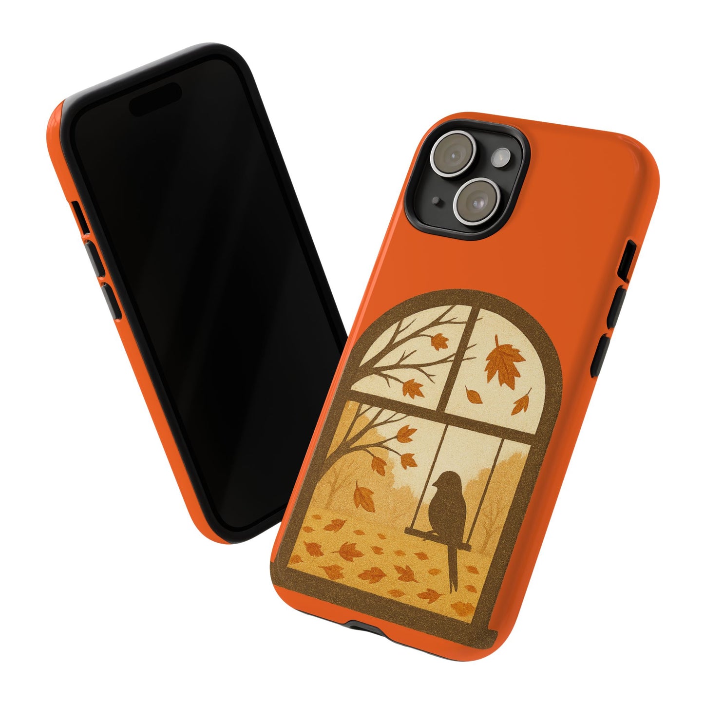 Bird In The Window Autumn Themed Phone Case