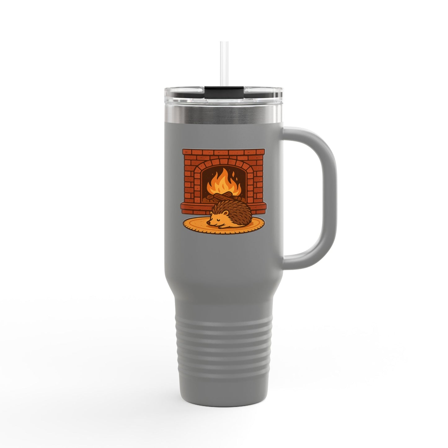 Fireside Spines Cozy Autumn Travel Mug