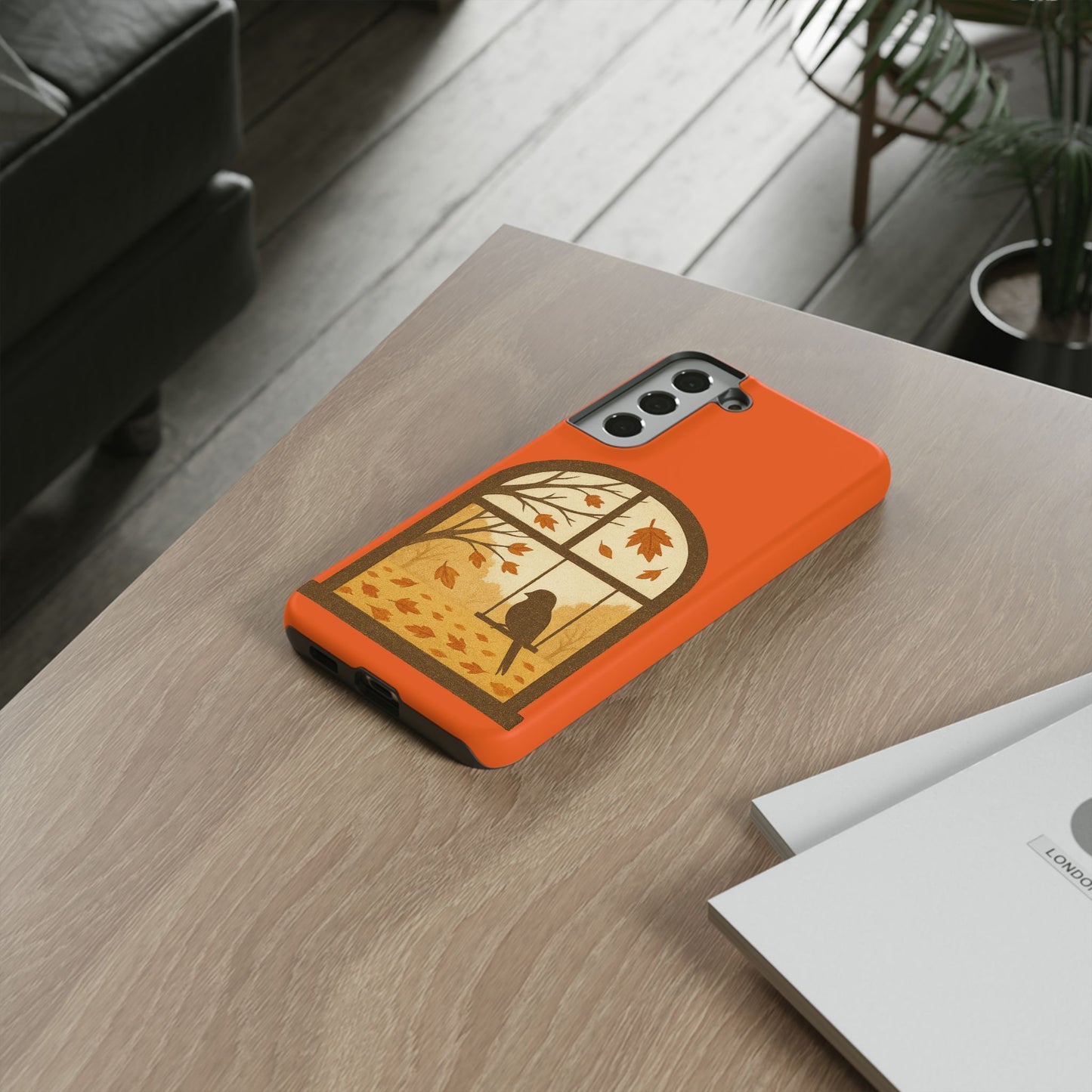 Bird In The Window Autumn Themed Phone Case