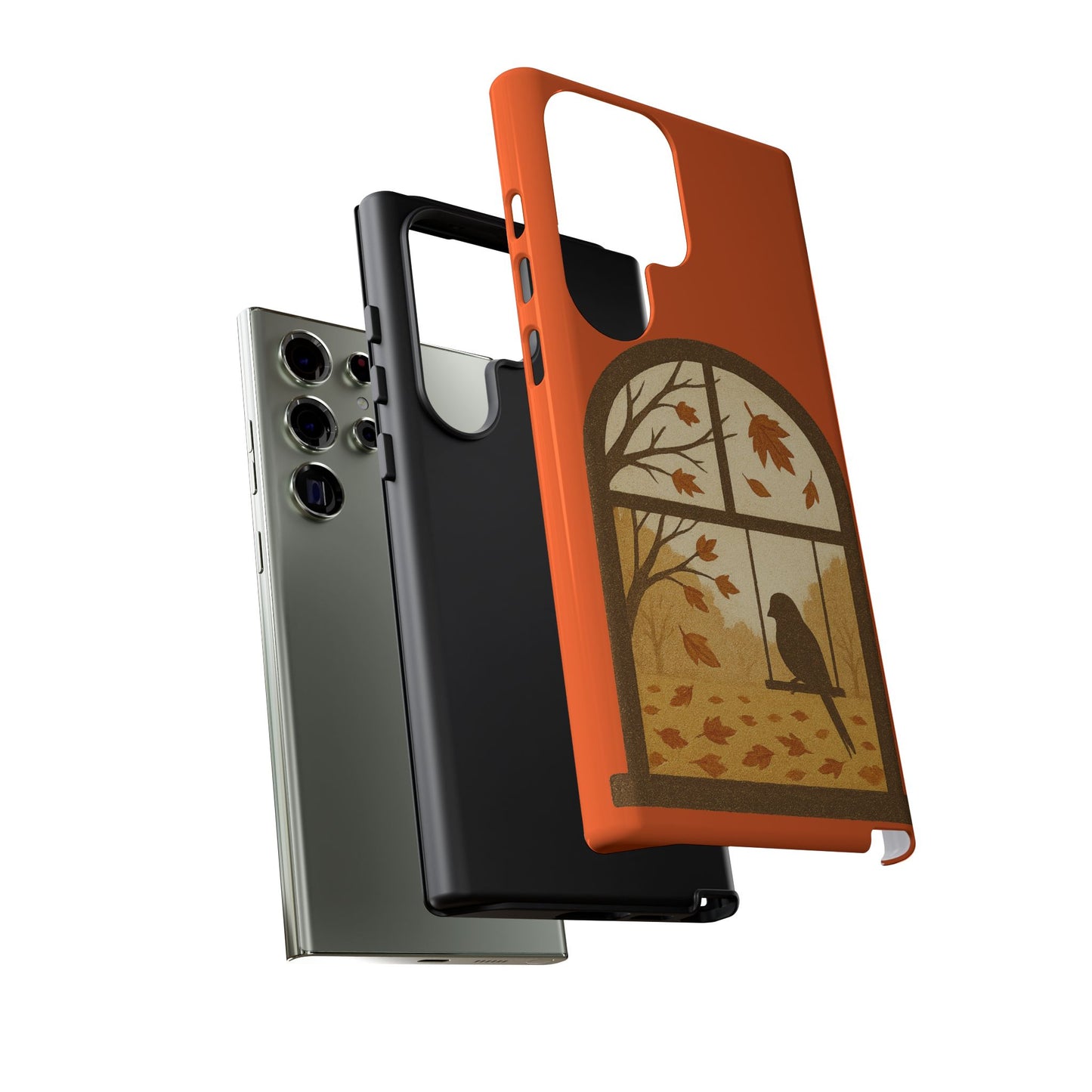 Bird In The Window Autumn Themed Phone Case