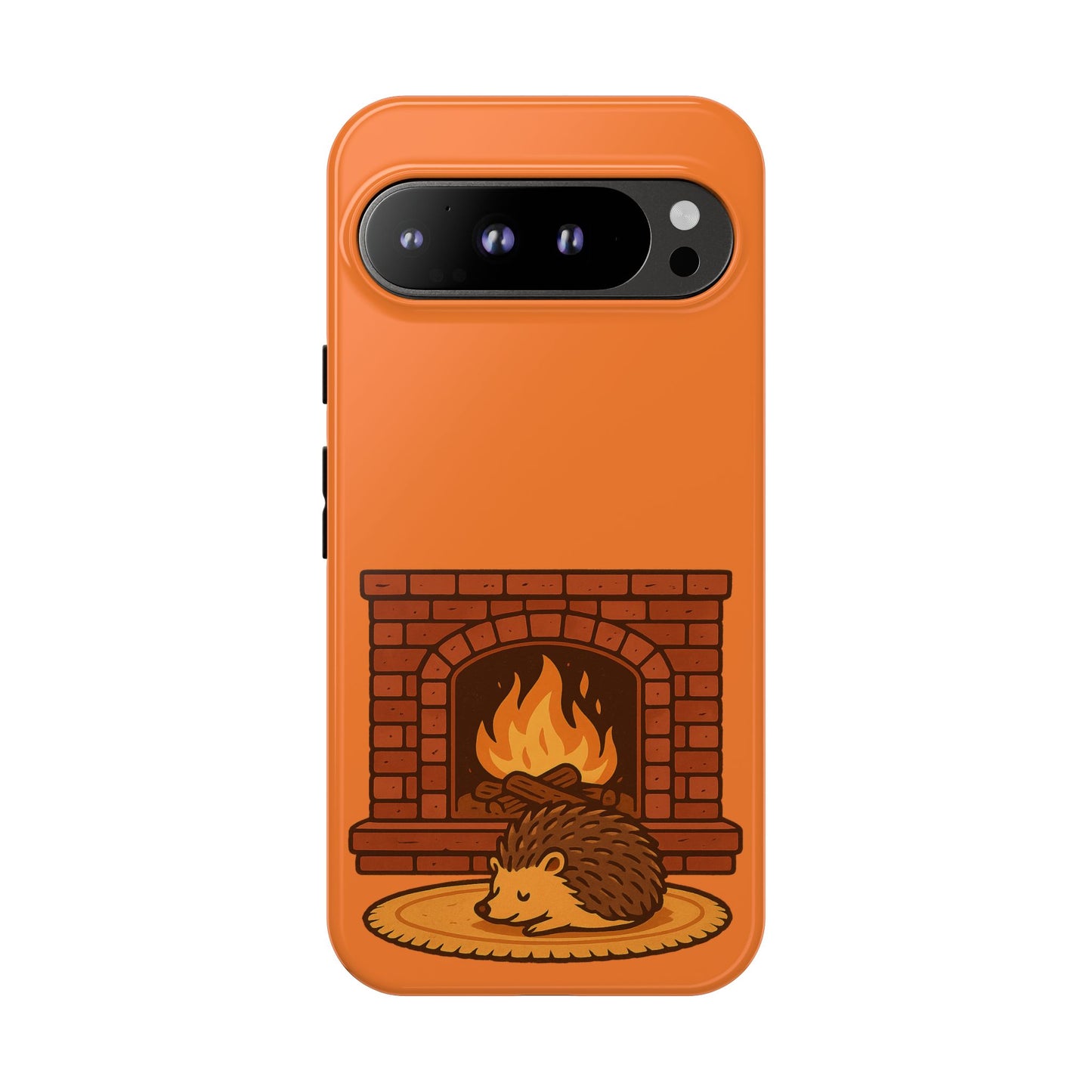 Fireside Spines Cozy Autumn Hedgehog Phone Case