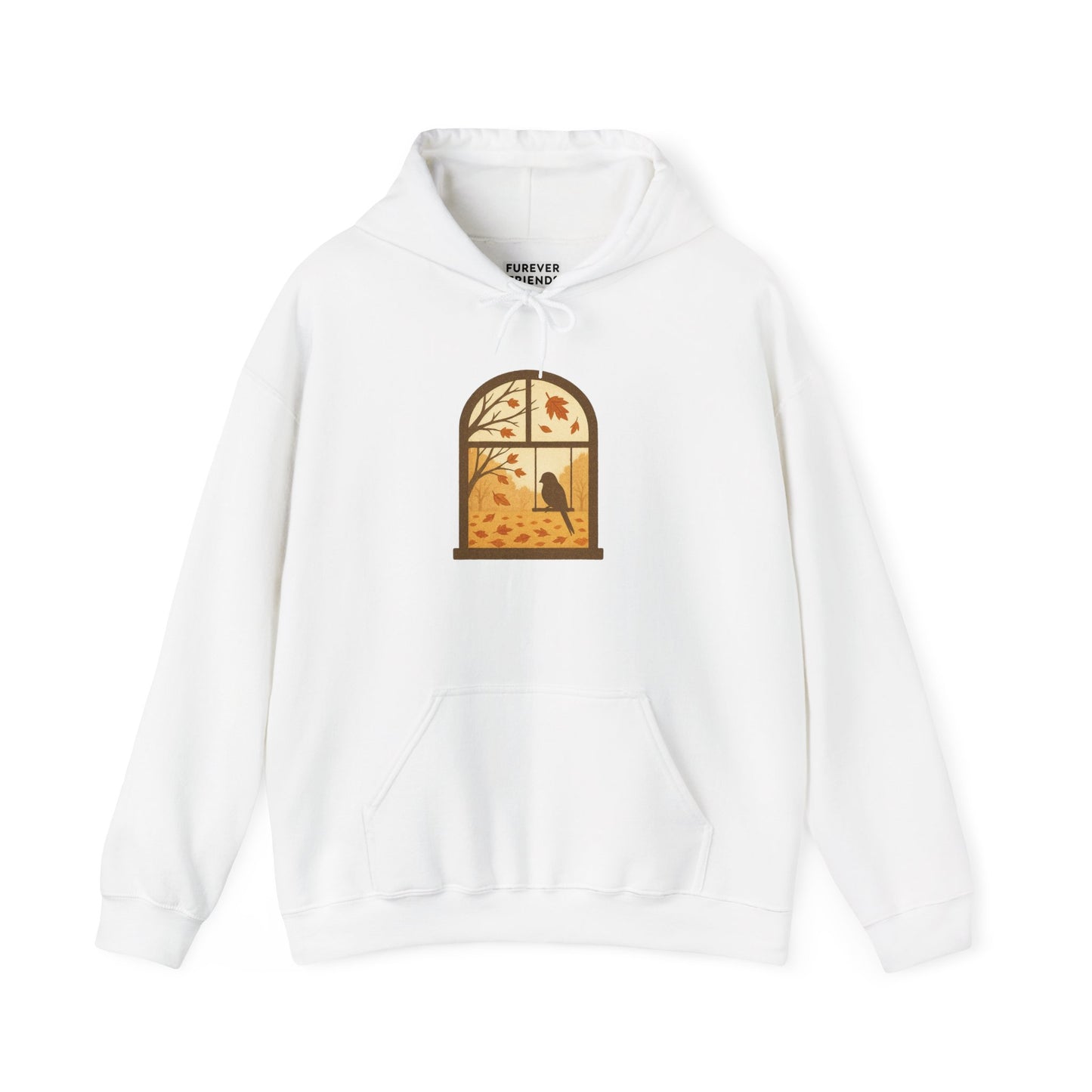 Bird In The Window Autumn Themed Hoodie