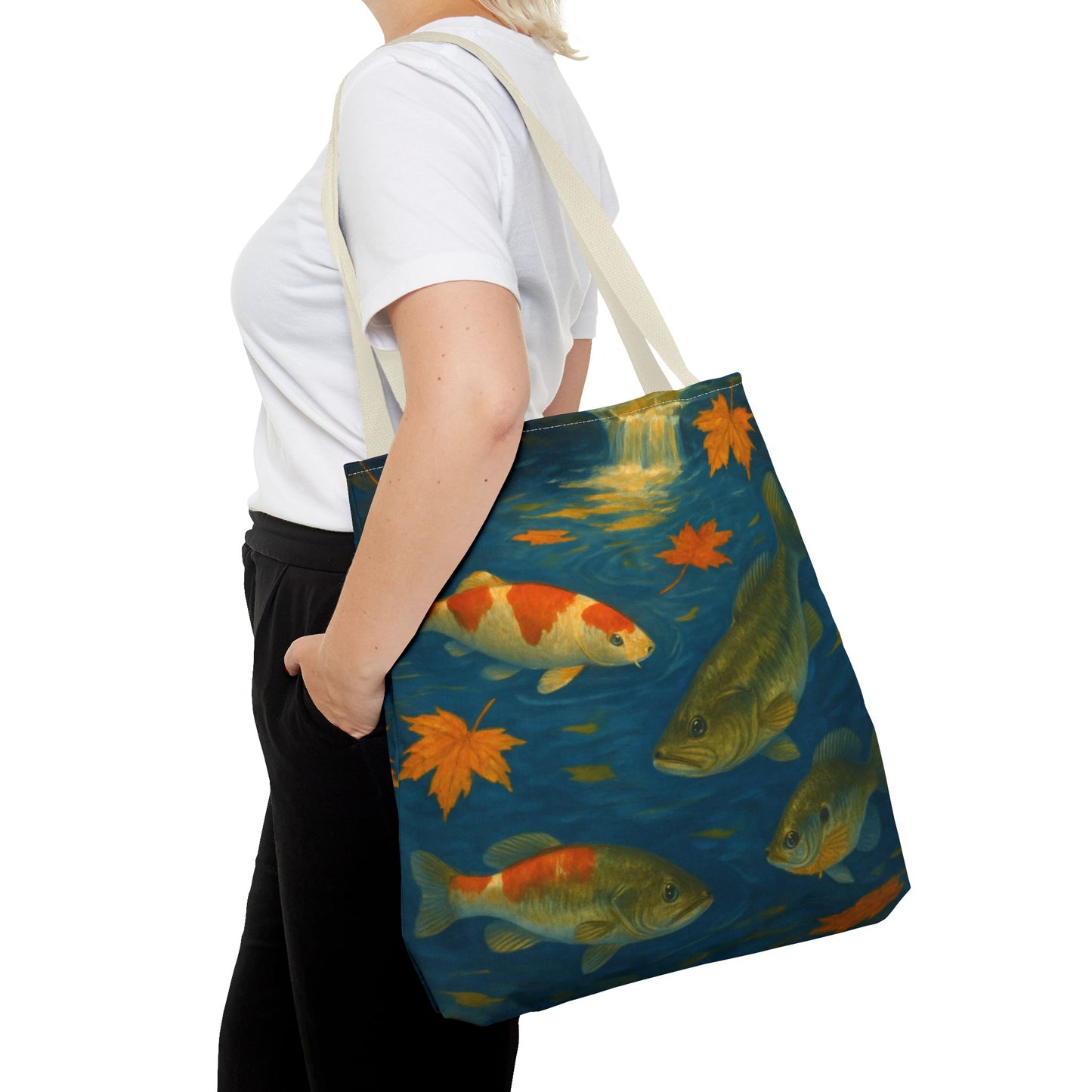 Fall Fish Print Tote Bag