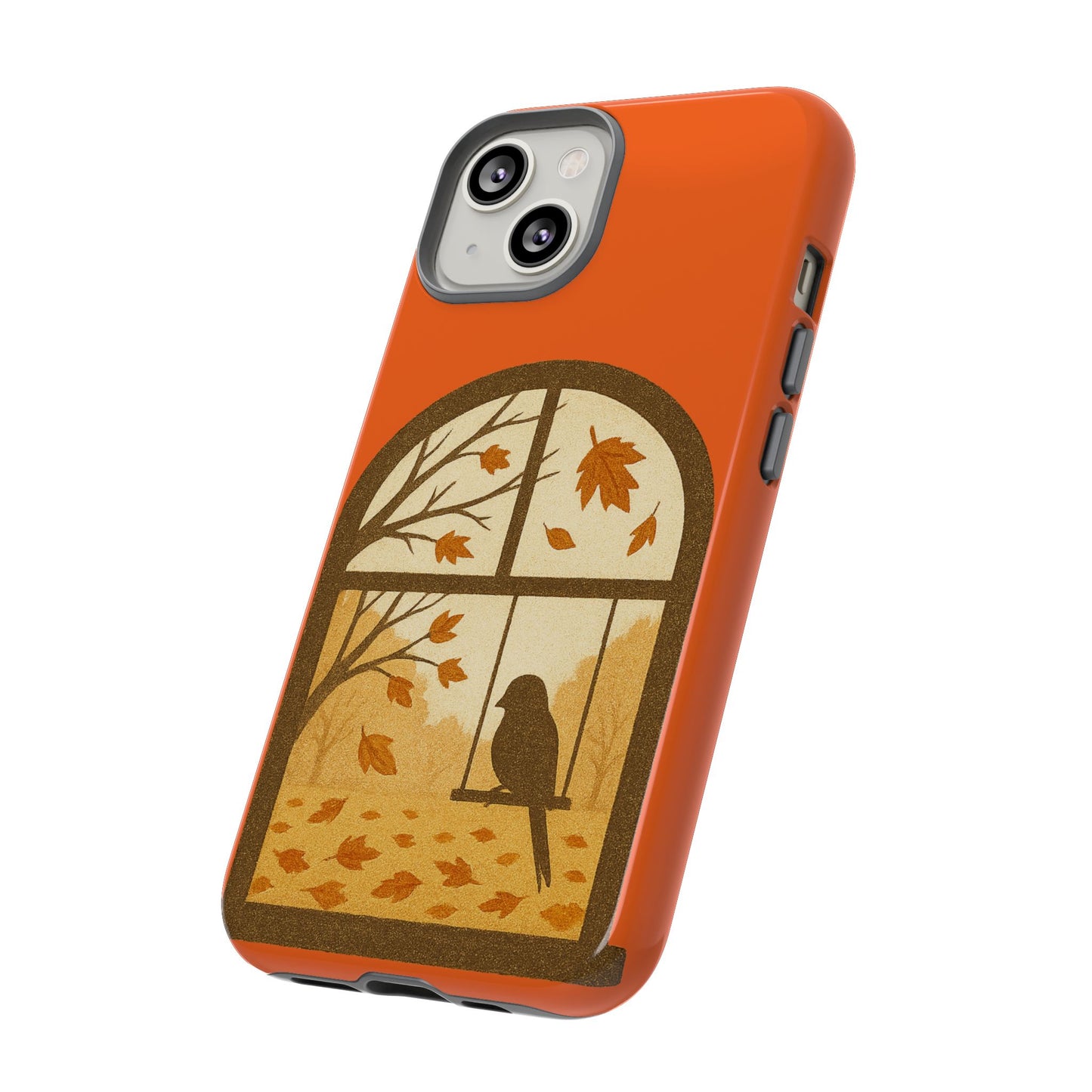Bird In The Window Autumn Themed Phone Case