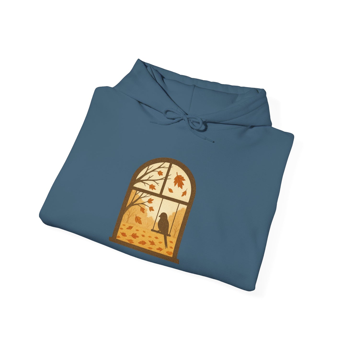 Bird In The Window Autumn Themed Hoodie