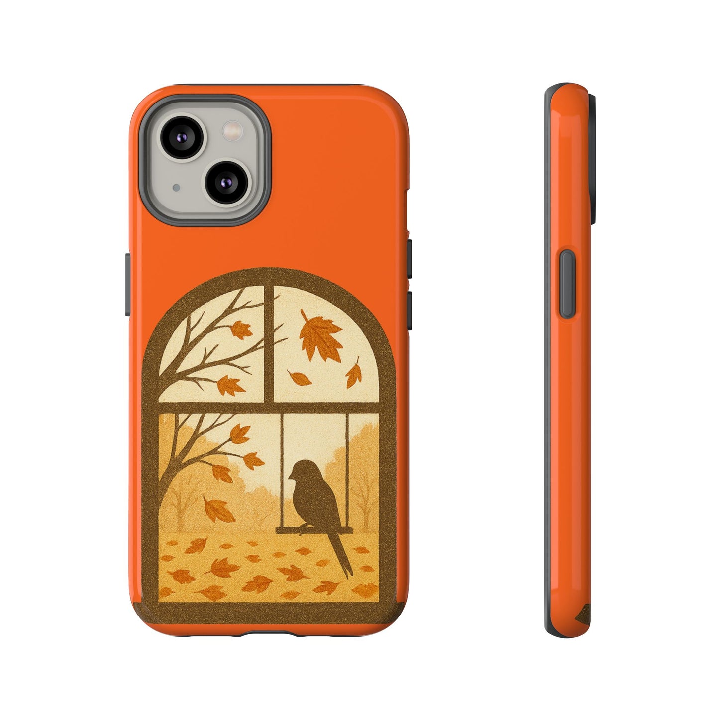 Bird In The Window Autumn Themed Phone Case