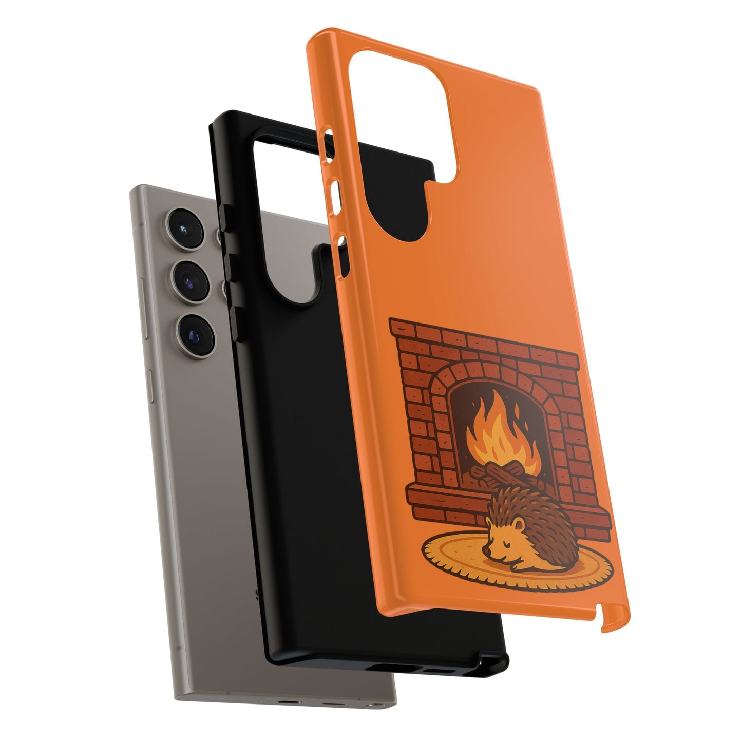 Fireside Spines Cozy Autumn Hedgehog Phone Case