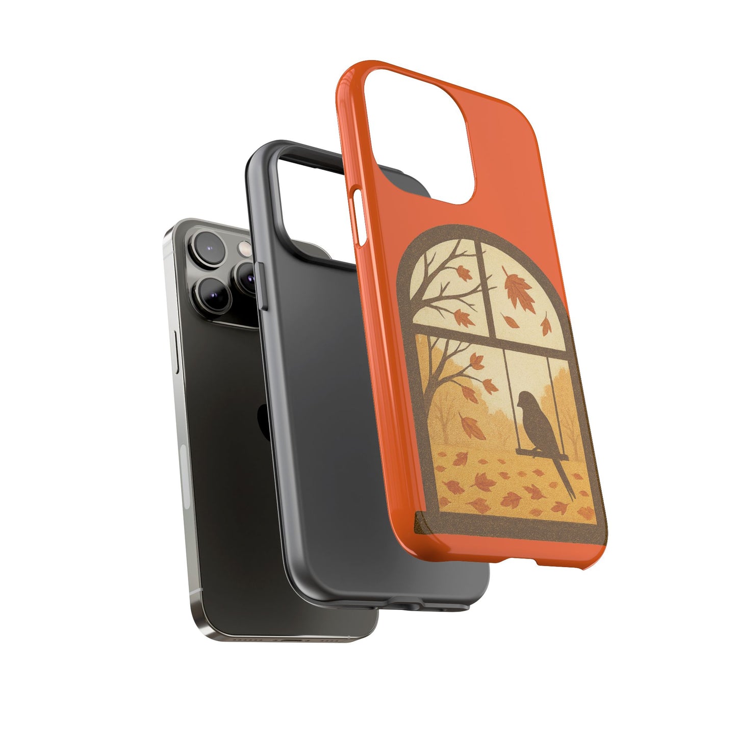 Bird In The Window Autumn Themed Phone Case