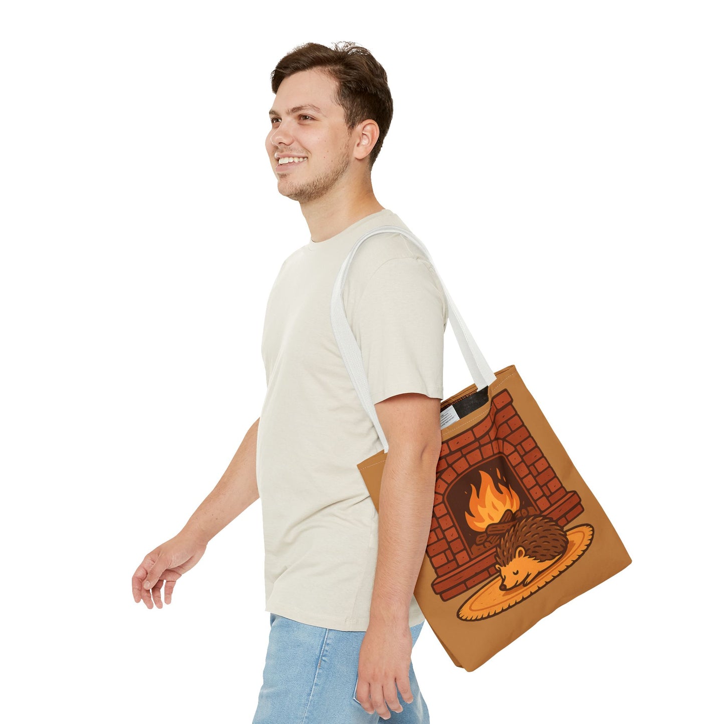 Fireside Spines Cozy Autumn Tote Bag