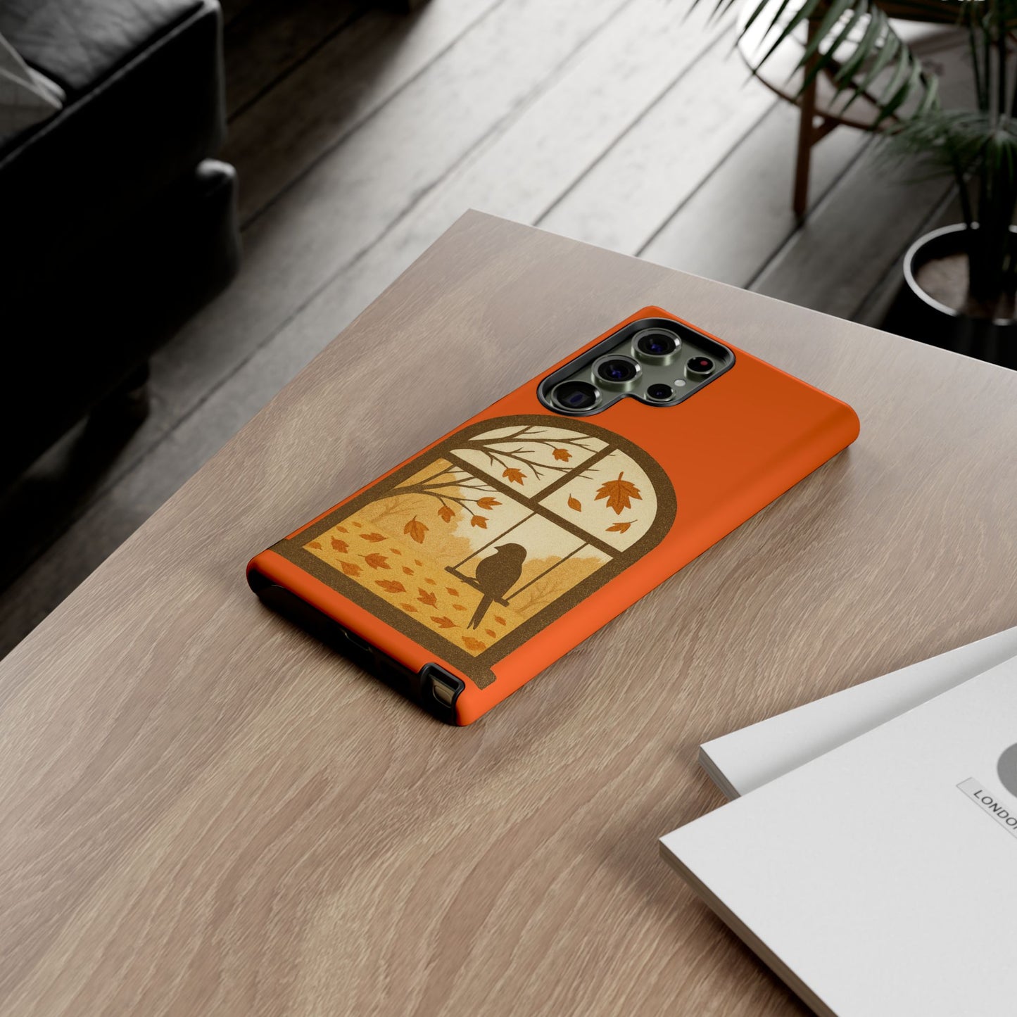 Bird In The Window Autumn Themed Phone Case